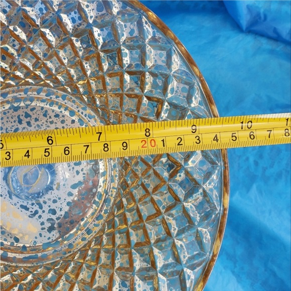 Celebrating Home -Home Interiors Golden Mercury Glass Large Compote. NEW IN BOX! - Picture 3 of 6